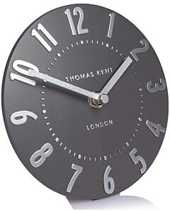 Thomas Kent - Mulberry Graphite Silver Mantel Clock